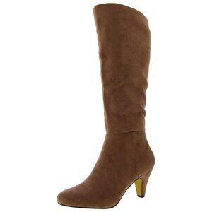 Bella Vita Women's Corinne Suede Kitten Knee Boots, Size 5.5 M, TAUPE